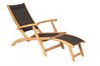 Traditional Teak KATE deckchair (Black)