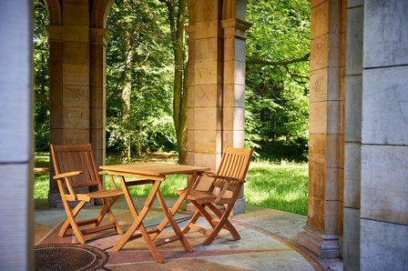 Traditional Teak ALEXIA folding armchair