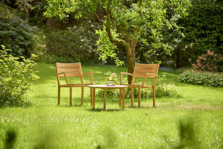 Traditional Teak MANON Side Table &Oslash; 70 cm