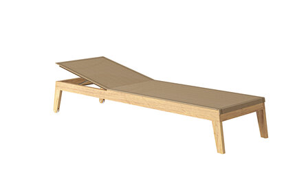 Traditional Teak NOAH lounger (Taupe)