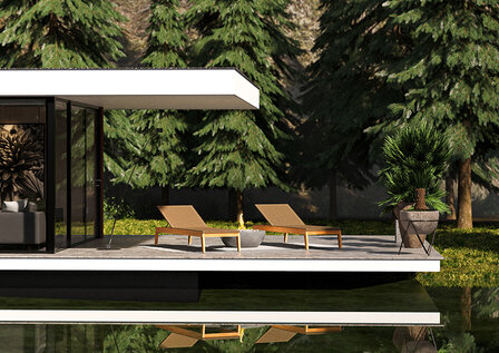 Traditional Teak NOAH lounger (Taupe)