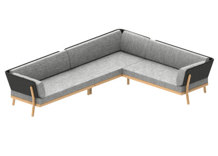 Traditional Teak MARCELLA Lounge Modular Bench (Left)