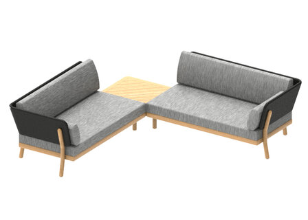 Traditional Teak MARCELLA Lounge Modular Bench (Right)