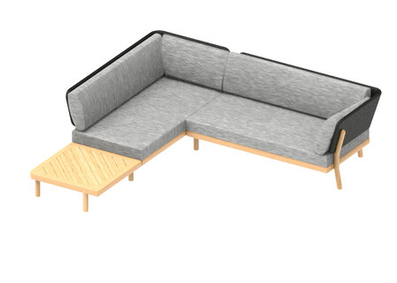 Traditional Teak MARCELLA Lounge Modular Bench (Right)