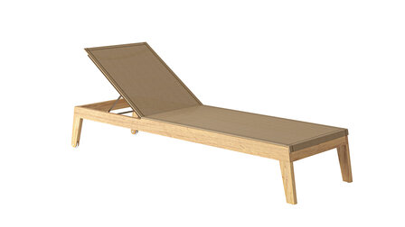 Traditional Teak NOAH lounger (Black)