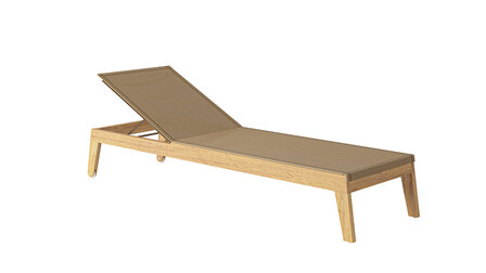 Traditional Teak NOAH lounger (Black)