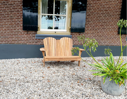 Traditional Teak SIENNA beachchair 2-seater (mosaic-teak)