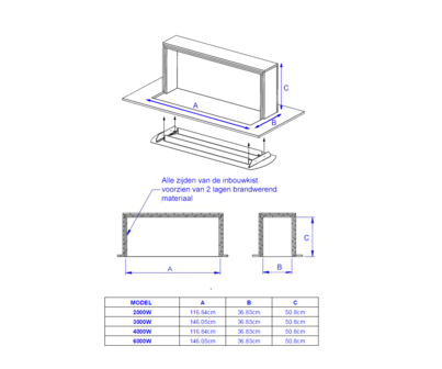 Bromic Inbouwframe voor de Tungsten Smart Heat Electric