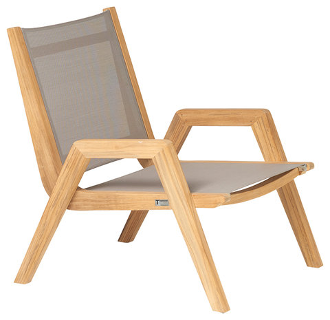 Traditional Teak KATE Lazy lounge chair (taupe)