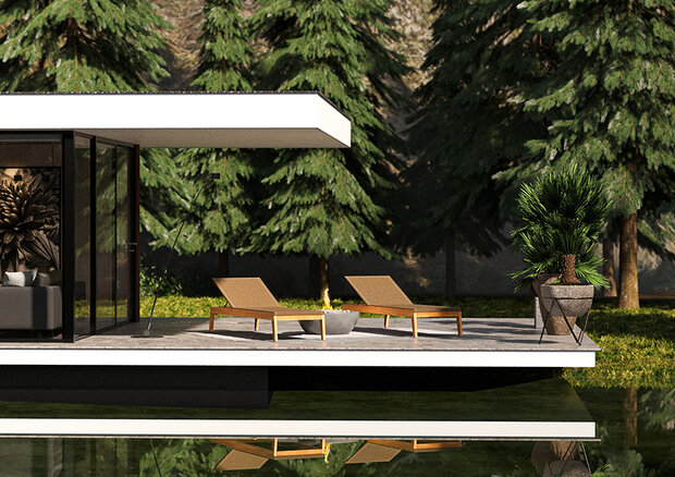 Traditional Teak NOAH lounger (Taupe)