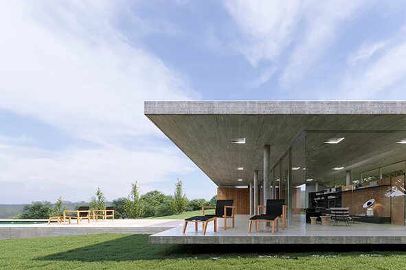 Traditional Teak NOAH Lounge Chair Black