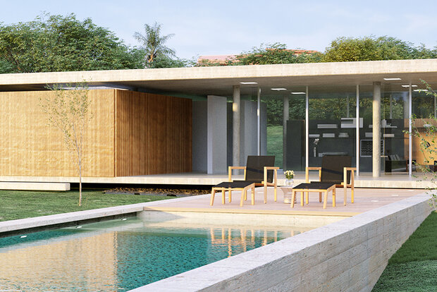 Traditional Teak NOAH Footstool Black