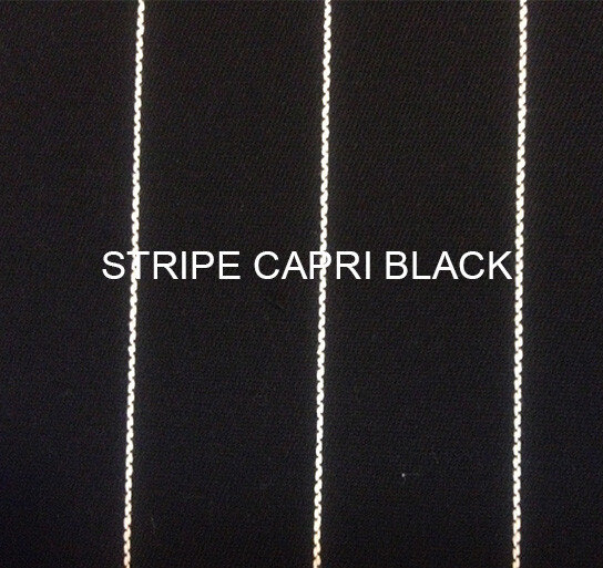 Fabric Stripe Capri black