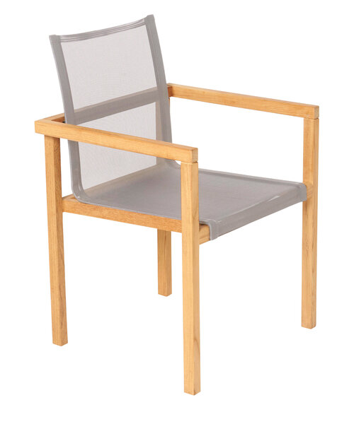 Traditional Teak NOAH stacking chair (taupe)
