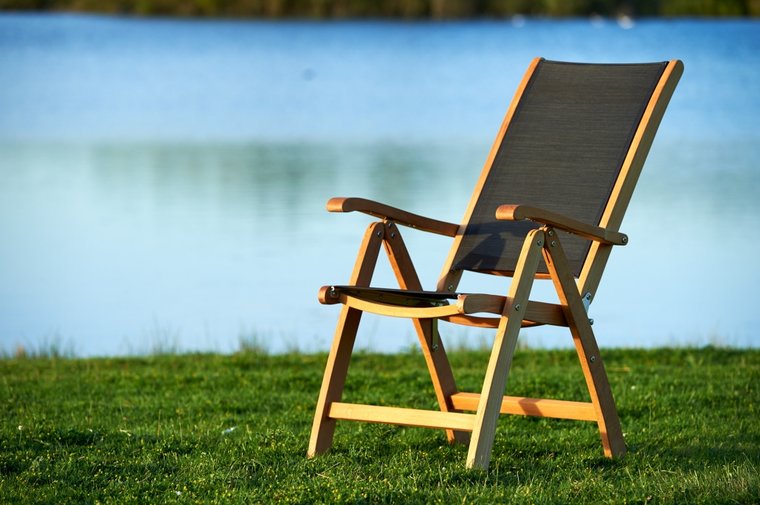 Traditional Teak KATE recliner (Black)