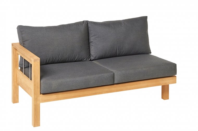 Traditional Teak MAXIMA lounge bench 2-seater 