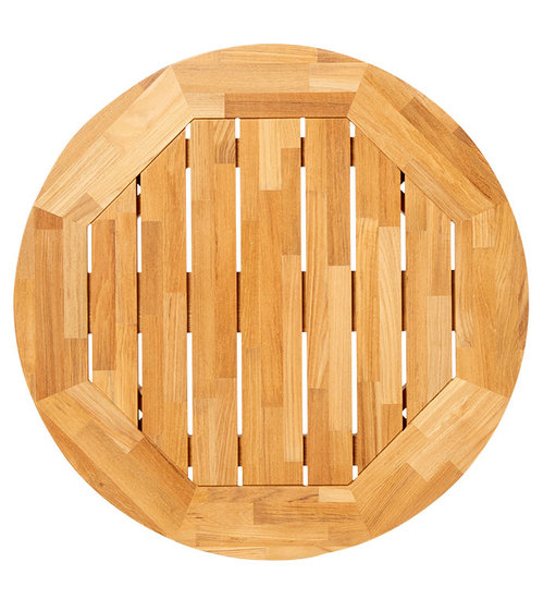 Traditional Teak DIANA MOSAIC koffietafel &Oslash; 80 cm / teak legs