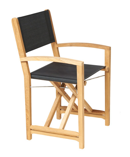 Traditional Teak KATE director chair (black)