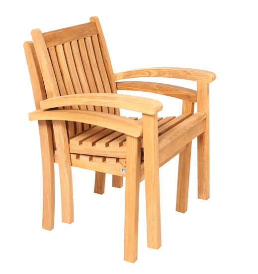 Traditional Teak VICTORIA stacking chair