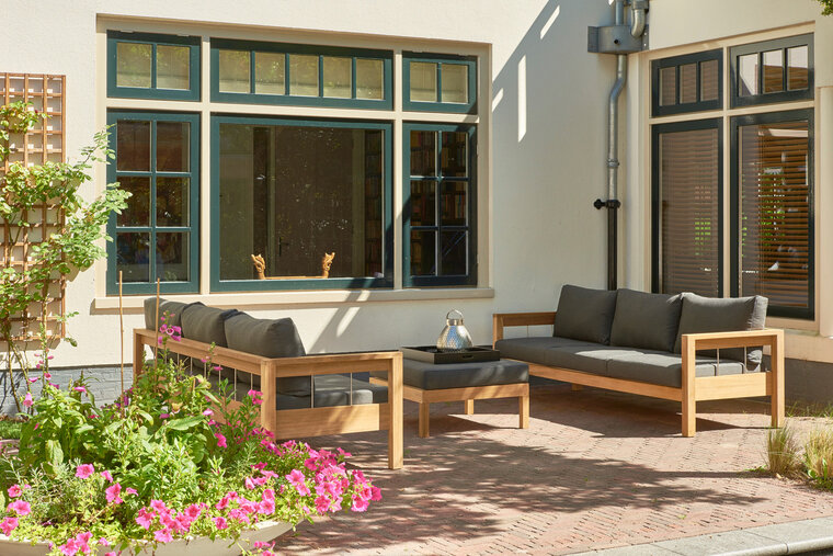 Traditional Teak MAXIMA loung bench 3-seater 