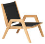 Traditional Teak KATE Lazy lounge chair (black)