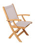 Traditional Teak KATE folding armchair (Taupe)