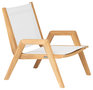 Traditional Teak KATE Lazy lounge chair (white)