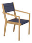 Traditional Teak LUNA stacking chair (blue)